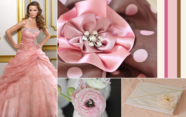 Decoratiuni in culori rozii la nunta